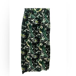 WHIT Tropical Leaf Print Skirt
